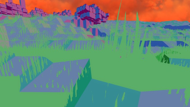 Current normals used to light the voxel world and decorations